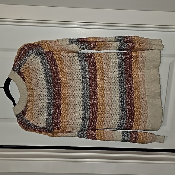 Madewell x J Crew from Nordstrom Chunky Sweater XS Orange/Blue/ VGUC - Picture 9 of 12